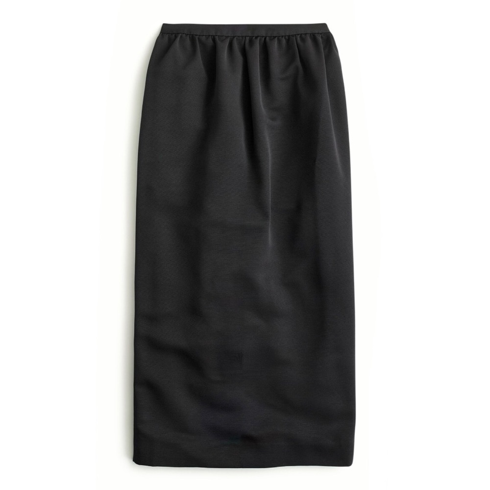 J.Crew | Black Long Pencil Skirt In Faille Size 10